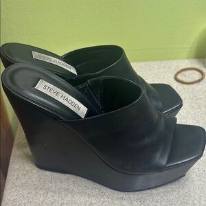 Steve Madden Black Women's Wedge Shoes